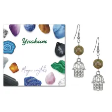 Серьги Хамса (от сглаза и зла), Унакит SEB07-21-01