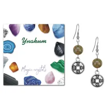 Серьги Монета (богатство), Унакит SEB07-21-13
