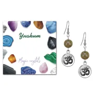 Серьги Ом (защита и духовное развитие), Унакит SEB07-21-18