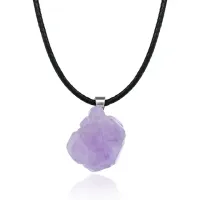 Кулон Аметист на шнурке 2 см BJK147