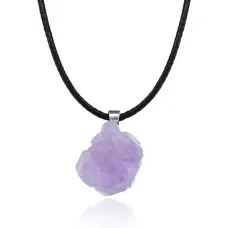 Кулон Аметист на шнурке 2 см BJK147