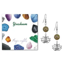 Серьги Лотос (гармония и развитие), Унакит SEB07-21-2064