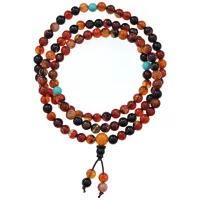 Четки с Гуру-бусиной, натуральный агат CH037-1