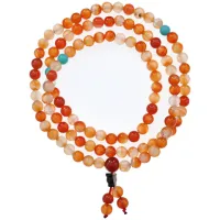 Четки с Гуру-бусиной, натуральный агат CH037-2
