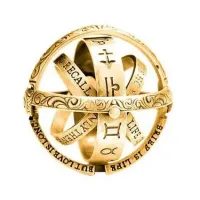 Астрономическое кольцо - кулон d.30мм, цвет золот., размер 11