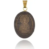 Именная иконка из обсидиана 27x22мм Антонина IK003-014