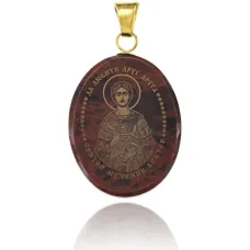 Именная иконка из обсидиана 27x22мм Виктор IK003-032