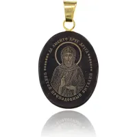 Именная иконка из обсидиана 27x22мм Виталий IK003-034