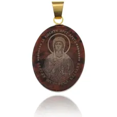 Именная иконка из обсидиана 27x22мм Клавдия IK003-070