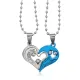 Парные кулоны Сердце с цепочками 3см AC037