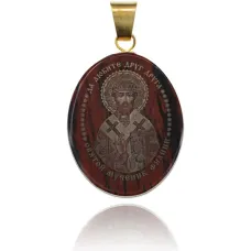 Именная иконка из обсидиана 27x22мм Филипп IK003-115