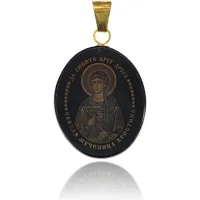 Именная иконка из обсидиана 27x22мм Христина IK003-118