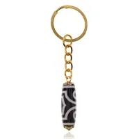 Брелок с 3-глазой бусиной Дзи DZBK-017