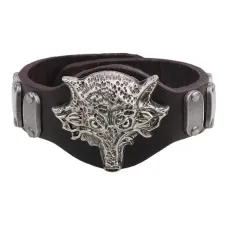 Кожаный браслет Волк 230х43мм BS266