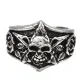 Кольцо Череп на звезде 19мм (размер 9) KL073