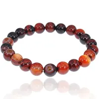 Браслет из натурального камня Коричневый агат, 8мм BJBS-213