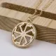 Кулон-амулет Солнцеворот с цепочкой 3 см, цвет золот. AC052-G