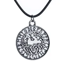 Кулон-амулет Один на Слейпнире со шнурком 2,8см AC056