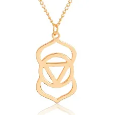 Кулон с цепочкой Аджна чакра 4,2см, цвет золот. BJK111-2