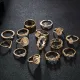 Набор колец, металл, цвет золот. KLN016