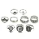 Набор колец, металл, цвет серебр. KLN017