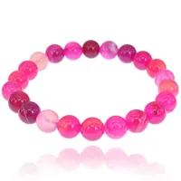Браслет из натурального камня Розовый агат, 8мм BJBS-187