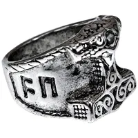 Кольцо Молот Тора с рунами, размер 21 KL124-11