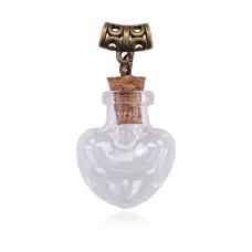 Стеклянный кулон Сердце, 4х2 см ASG008-02