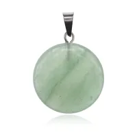Кулон из камня Нефрит, d.2см BJK278-01