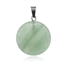 Кулон из камня Нефрит, d.2см BJK278-01