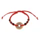 Браслет из красной нити с монетой d.23мм BS291