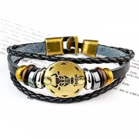 Кожаный браслет с застежкой Знаки Зодиака - Телец BS313-05