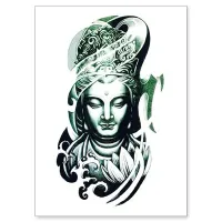 Временная татуировка Будда, 150х210мм TTWX-025