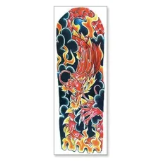 Временная татуировка Красный Дракон, 150х420мм TTWD-008