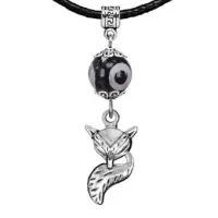 Амулет Лиса (страсть, интуиция), бусина Дзи из агата MKA35-03