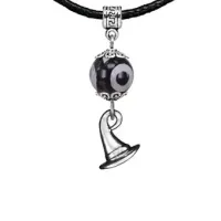 Амулет Волшебная шляпа (магический дар), бусина Дзи из агата MKA35-20