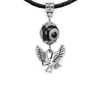 Амулет Орел (защита, сила, победа), бусина Дзи из агата MKA35-24