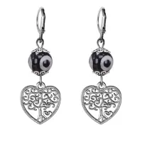 Серьги Дерево любви (любовь, семья), бусины Дзи из агата SE-MKA35-06