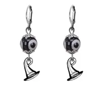 Серьги Волшебная шляпа (магический дар), бусины Дзи из агата SE-MKA35-20