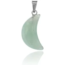 Кулон Полумесяц, 27х12мм, нефрит BJK148-01