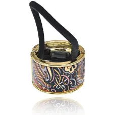 Зажим для волос Этно с резинкой, d.3,5см, цвет красный HZ028-1