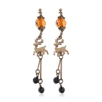 Серьги Олень, 8х1х1см UD305