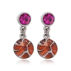 Серьги с кристаллами, 2,5х1х1см UD309