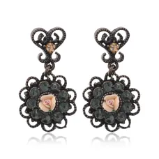 Серьги Роза, 3х1,5х1см UD312