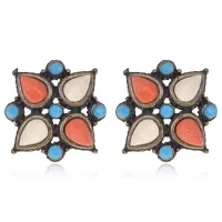 Серьги Ромб, 2х2х1см UD316