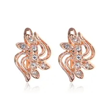 Серьги со стразами, 1,5х1х1см UD323