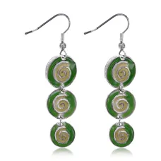 Серьги, 6х1,5х2см, цвет зеленый UD329-01