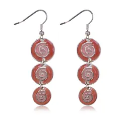 Серьги, 6х1,5х2см, цвет красный UD329-02