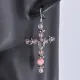 Серьги Крест, 5х2,5х1см, цвет розовый UD332-02