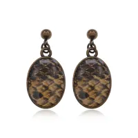 Серьги Змеиная кожа, 3х1,5х1см UD333